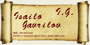 Isailo Gavrilov vizit kartica
